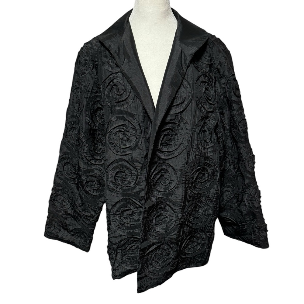 Grace Chuang Black Roses Jacket. Size XXL. EUC - Picture 5 of 7